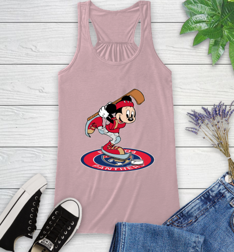 NHL Hockey Florida Panthers Cheerful Mickey Disney Shirt Racerback Tank 10