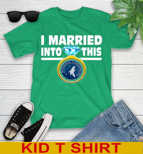 Minnesota Timberwolves NBA Basketball I Married Into This My Team Sports Youth T-Shirt 7