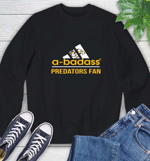 NHL A Badass Nashville Predators Fan Adidas Hockey Sports Sweatshirt