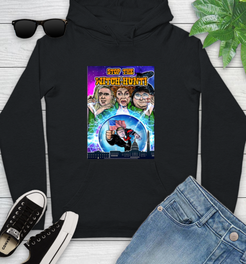 Stop The Witch Hunt Trump Youth Hoodie 2
