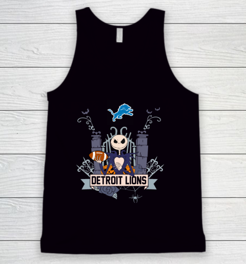NFL Detroit Lions Football Jack Skellington Halloween Tank Top