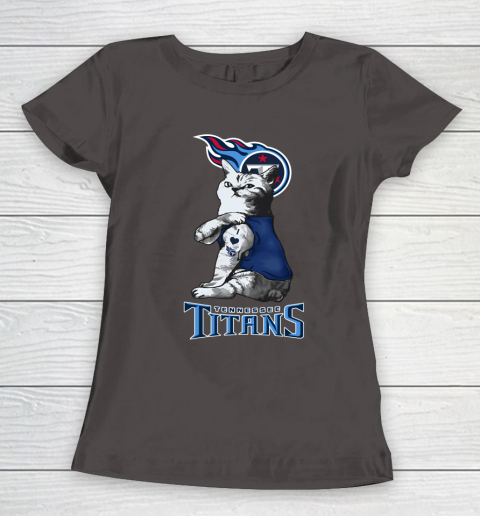 NFL Football My Cat Loves Tennessee Titans Women's T-Shirt 7