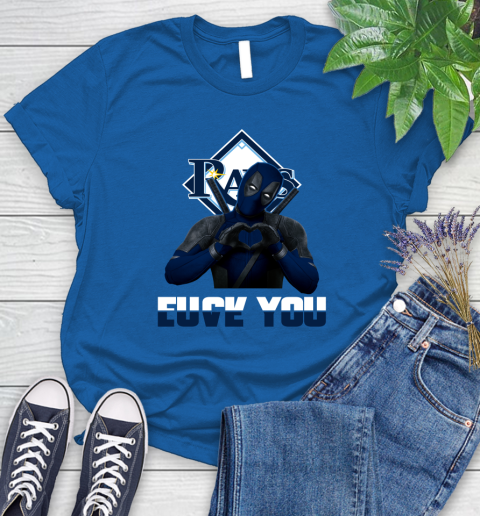 MLB Tampa Bay Rays Deadpool Love You Fuck You Baseball Sports Women's T-Shirt 12