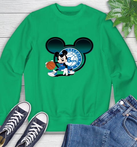 NBA Philadelphia 76ers Mickey Mouse Disney Basketball Sweatshirt 6