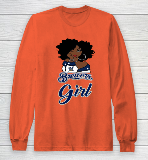 Milwaukee Brewerss Girl MLB Long Sleeve T-Shirt 5