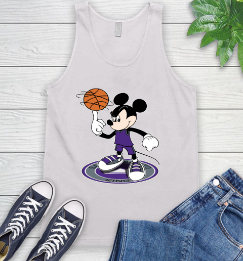 NBA Basketball Sacramento Kings Cheerful Mickey Disney Shirt Tank Top 2