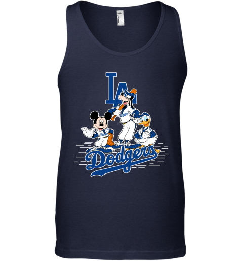 MLB Los Angeles Dodgers The Heart Mickey Mouse Disney Baseball T Shirt_000  Women's T-Shirt