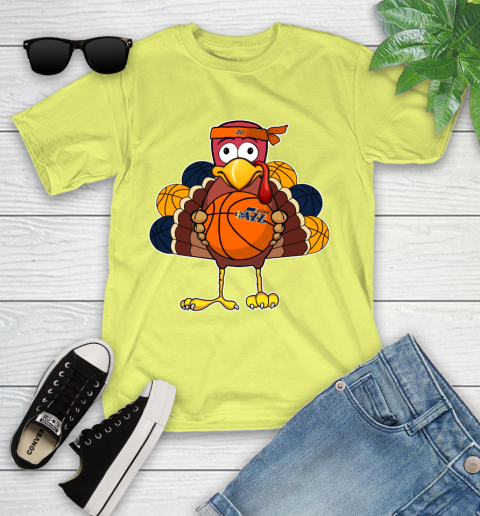Utah Jazz Turkey thanksgiving day Youth T-Shirt 8