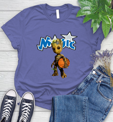 Orlando Magic NBA Basketball Groot Marvel Guardians Of The Galaxy Women's T-Shirt 11