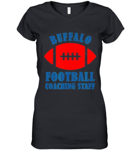 Buffalo Football Coaching Staff Armchair Quarterback Women's V-Neck T-Shirt