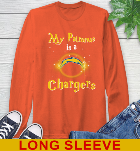 NFL Football Harry Potter My Patronus Is A Los Angeles Chargers Long Sleeve T-Shirt 4