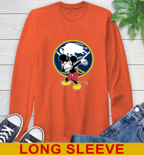 Buffalo Sabres NHL Hockey Dabbing Mickey Disney Sports Long Sleeve T-Shirt 5