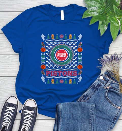 Detroit Pistons Merry Christmas NBA Basketball Loyal Fan Ugly Shirt 97
