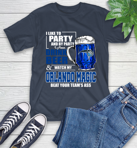 NBA Drink Beer and Watch My Orlando Magic Beat Your Team's Ass Basketball T-Shirt 3