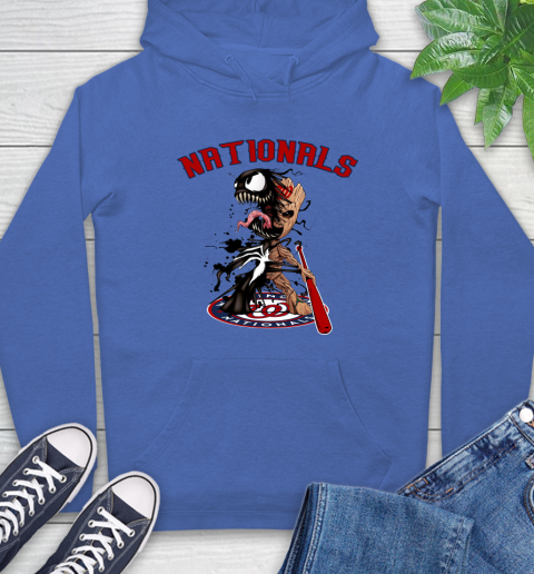 MLB Washington Nationals Baseball Venom Groot Guardians Of The Galaxy Hoodie 9