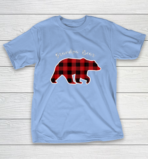 GRANDPA BEAR Men Red Plaid Christmas Pajama Family Gift T-Shirt 10