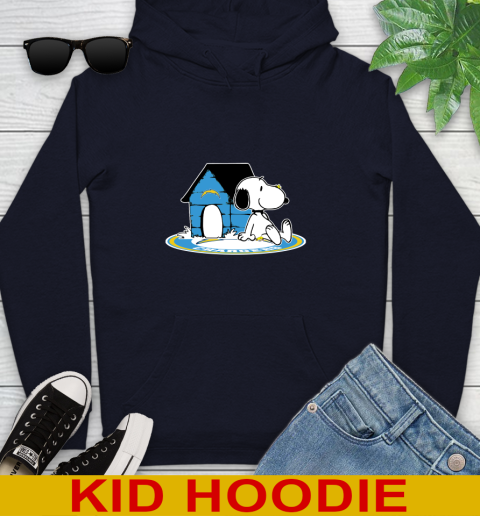NFL Football Los Angeles Chargers Snoopy The Peanuts Movie Shirt Youth Hoodie 4
