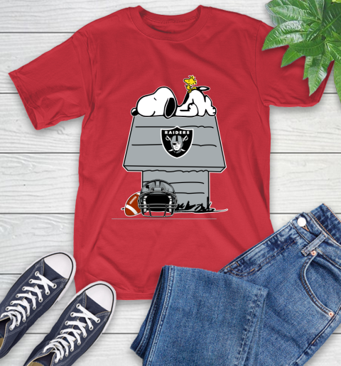 Oakland Raiders NFL Football Snoopy Woodstock The Peanuts Movie T-Shirt 10