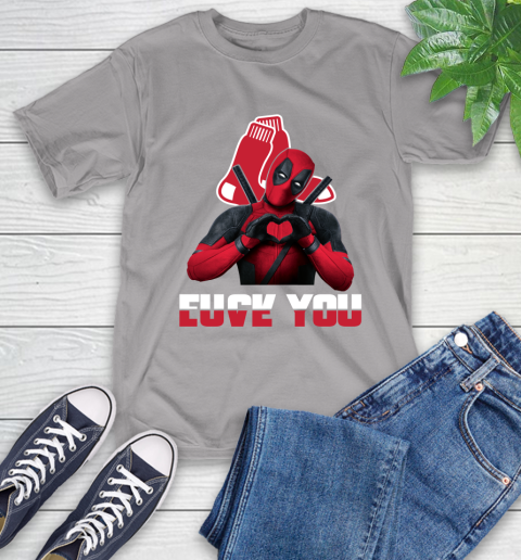 MLB Boston Red Sox Deadpool Love You Fuck You Baseball Sports T-Shirt 6