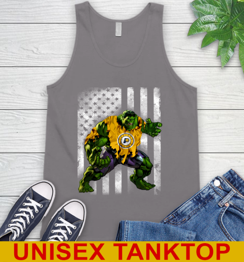 Indiana Pacers Hulk Marvel Avengers NBA Basketball American Flag Tank Top 6