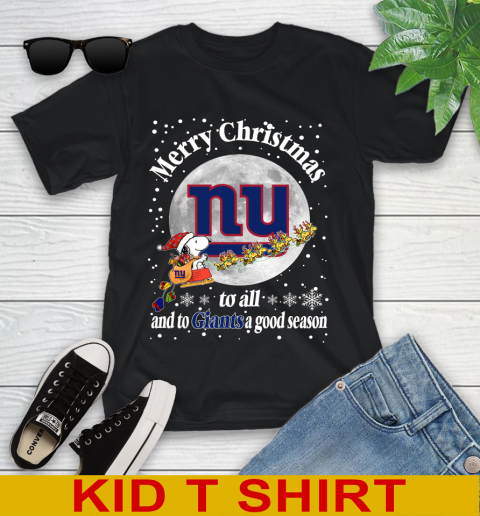 New York Giants Merry Christmas To All And To Giants A Good Season NFL Football Sports Youth T-Shirt