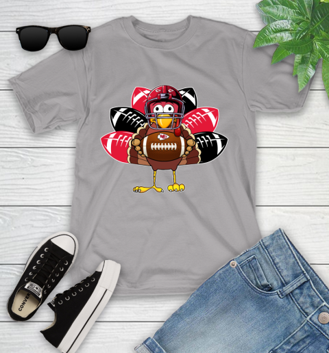 Kansas City Chiefs Turkey Thanksgiving Day Youth T-Shirt 4