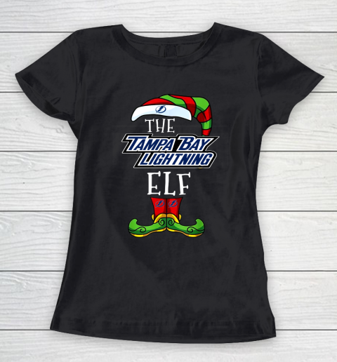 Tampa Bay Lightning Christmas ELF Funny NHL Women's T-Shirt
