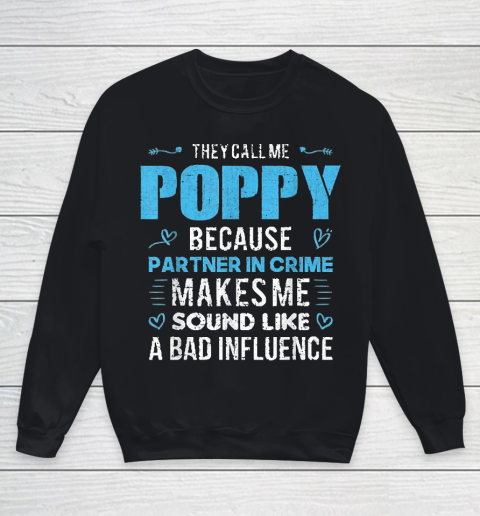 Grandpa Funny Gift Apparel  Poppy Grandpa Fathers Day Funny Gift Youth Sweatshirt