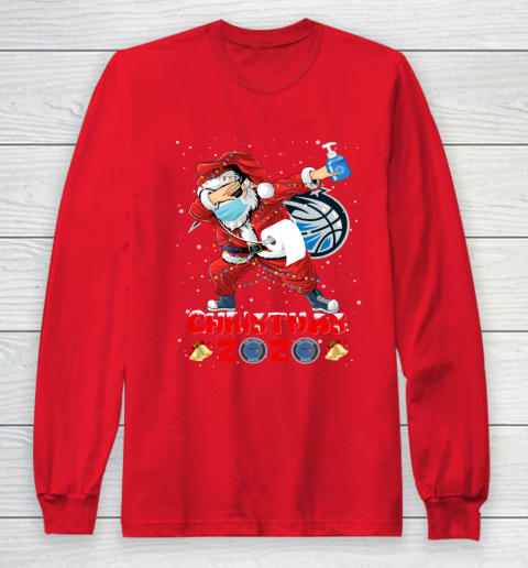 Orlando Magic Funny Santa Claus Dabbing Christmas 2020 NBA Long Sleeve T-Shirt 7