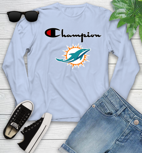 NFL Football Miami Dolphins Champion Shirt Youth Long Sleeve 6