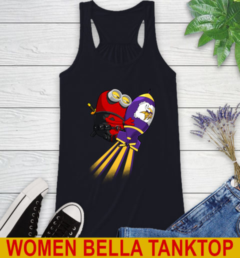 NFL Football Minnesota Vikings Deadpool Minion Marvel Shirt Racerback Tank 9 NFL Football Minnesota Vikings Deadpool Minion Marvel Shirt Racerback Tank - Image 9