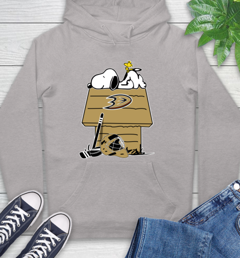 Anaheim Ducks NHL Hockey Snoopy Woodstock The Peanuts Movie Hoodie 12