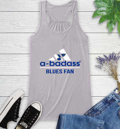 NHL A Badass St.Louis Blues Fan Adidas Hockey Sports Racerback Tank 4