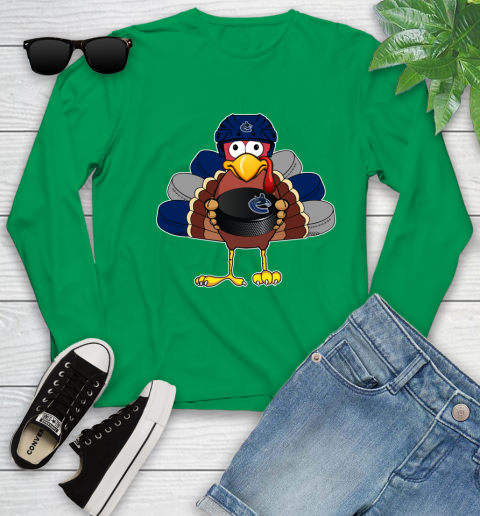 Vancouver Canucks Turkey Thanksgiving Day Youth Long Sleeve 6