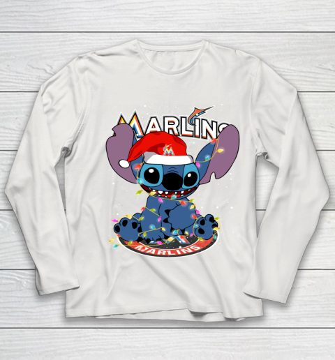 Miami Marlins MLB noel stitch Baseball Christmas Youth Long Sleeve 8