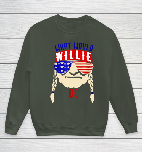 Willie Nelson shirt What would Willie do Youth Sweatshirt 8