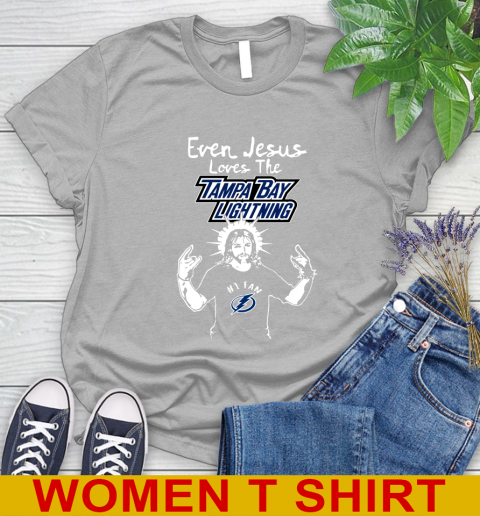 Tampa Bay Lightning NHL Hockey Even Jesus Loves The Lightning Shirt Women's T-Shirt 5