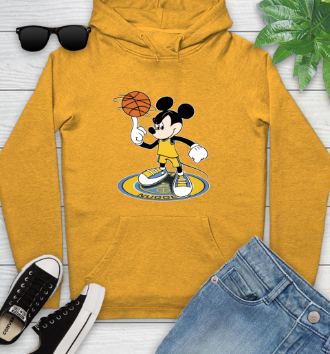 NBA Basketball Denver Nuggets Cheerful Mickey Disney Shirt Youth Hoodie 3