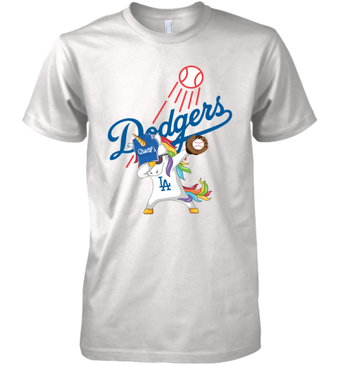 Hip Hop Dabbing Unicorn Flippin Love Los Angeles Dodgers Premium Men's T-Shirt