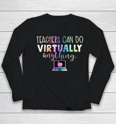 Teachers Can Do Virtually Anything Trending Social Distancing Qurantine Teacher Youth Long Sleeve