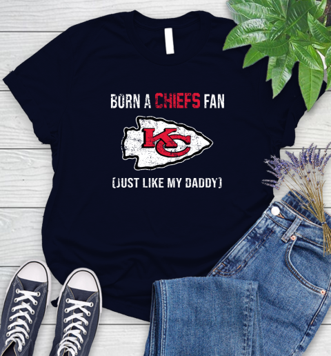 NFL Kansas City Chiefs Football Loyal Fan Just Like My Daddy Shirt Women's T-Shirt 2