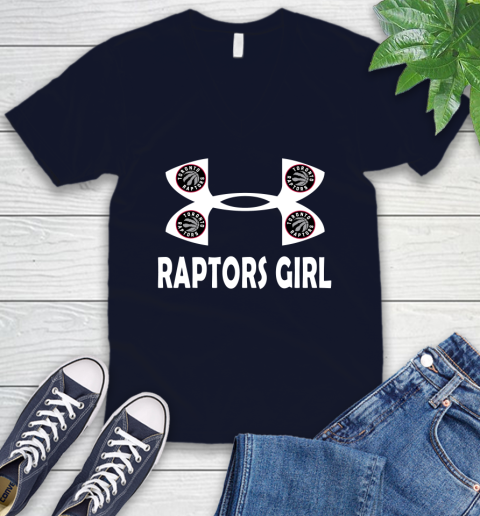 NBA Toronto Raptors Girl Under Armour Basketball Sports V-Neck T-Shirt 2