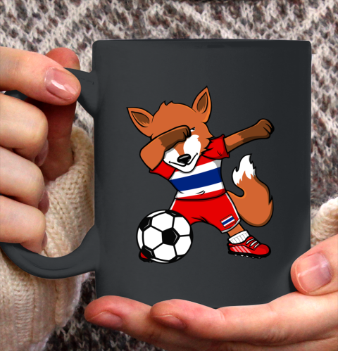 Dabbing Fox Thailand Soccer Fans Jersey Thai Football Love Ceramic Mug 11oz