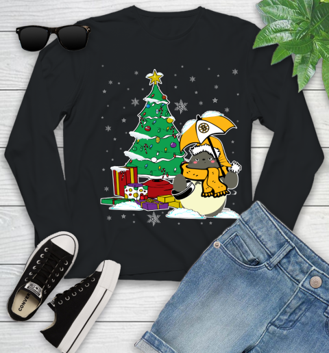 Boston Bruins NHL Hockey Cute Tonari No Totoro Christmas Sports Youth Long Sleeve