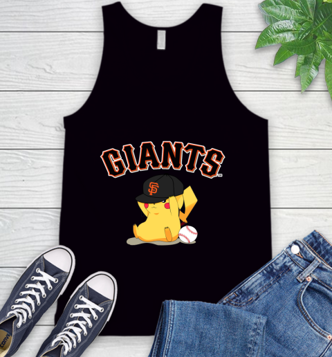 MLB Pikachu Baseball Sports San Francisco Giants Tank Top 2
