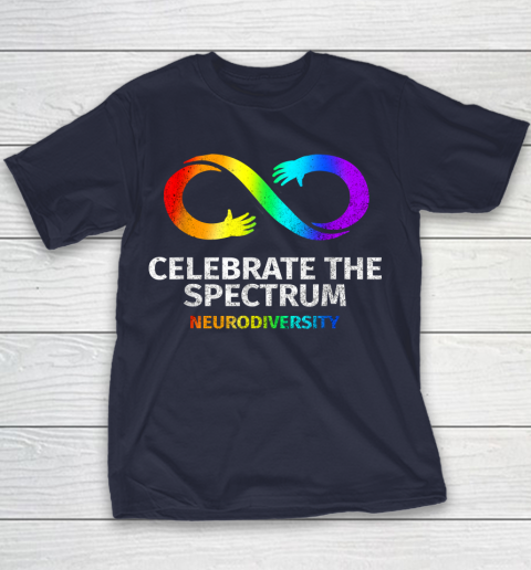 Neurodiversity Celebrate Spectrum Infinity Autism Awareness Youth T-Shirt 2