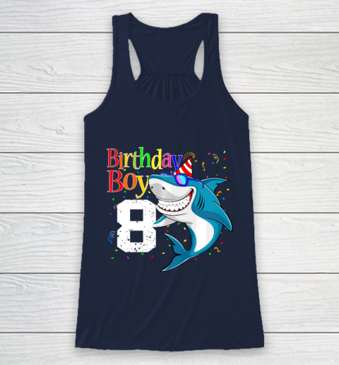 Kids 8th Birthday Boy Shark Shirts 8 Jaw Some Four Tees Boys 8 Years Old Racerback Tank 8