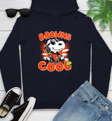 NFL Football Cleveland Browns Cool Snoopy Shirt Youth Hoodie 3