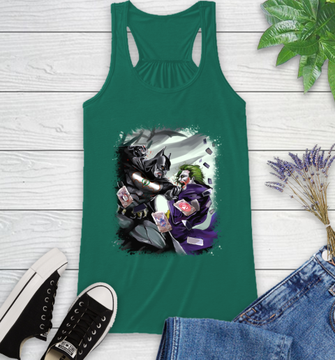 Boston Celtics MLB Basketball Batman Fighting Joker DC Comics Racerback Tank 8 Boston Celtics MLB Basketball Batman Fighting Joker DC Comics Racerback Tank - Image 8