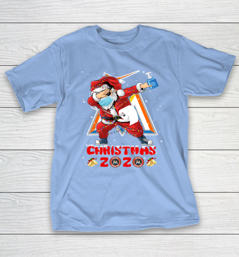 Miami Marlins Funny Santa Claus Dabbing Christmas 2020 MLB T-Shirt 10